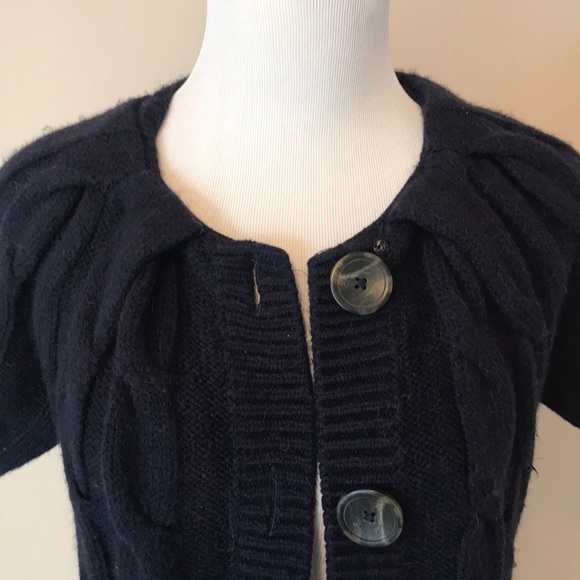 Vince navy cable knit long cardigan S - Picture 2 of 7